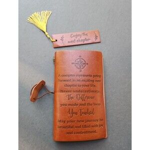Compass Travel Journal Leather With Bookmark Blank Pages Organizer